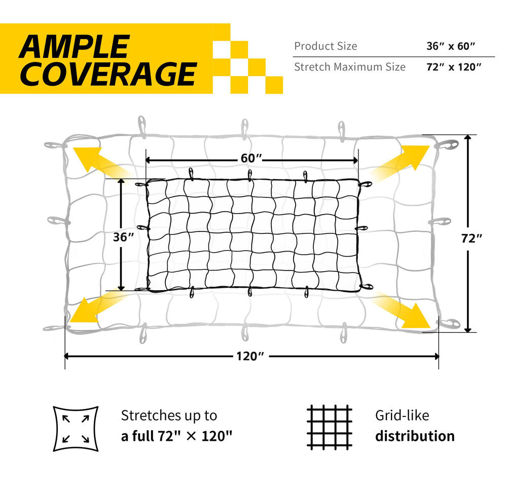 MAXXHAUL close-up of 6-inch mesh detail demonstrating durable load protection