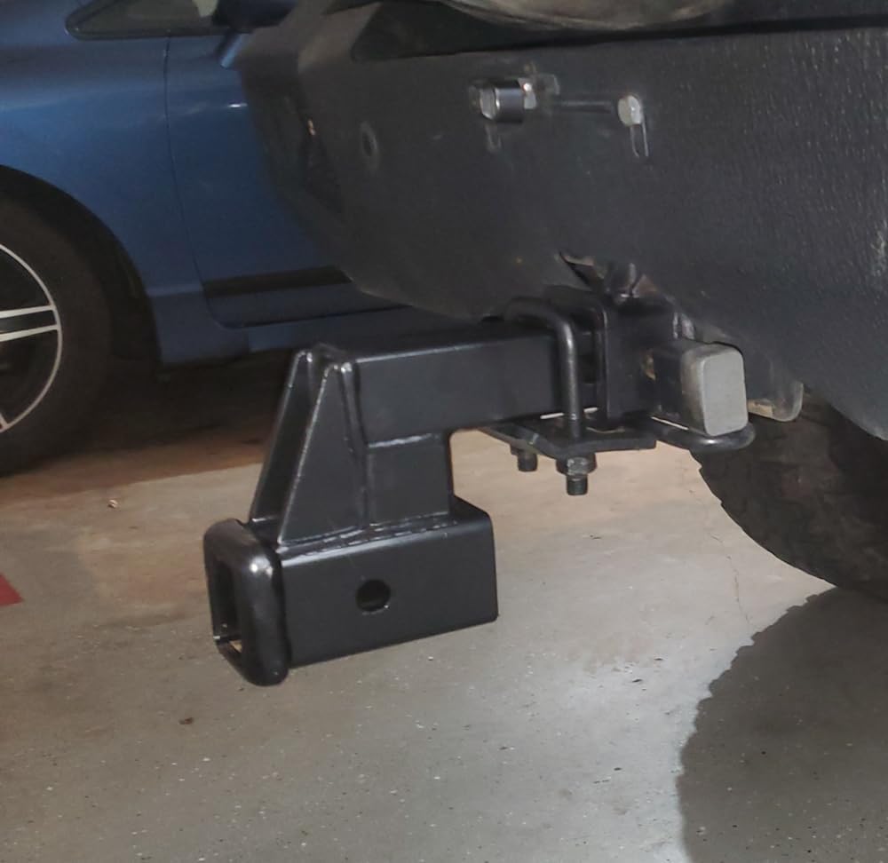 MaxxHaul installed with bike rack showing improved clearance and safer transport benefit