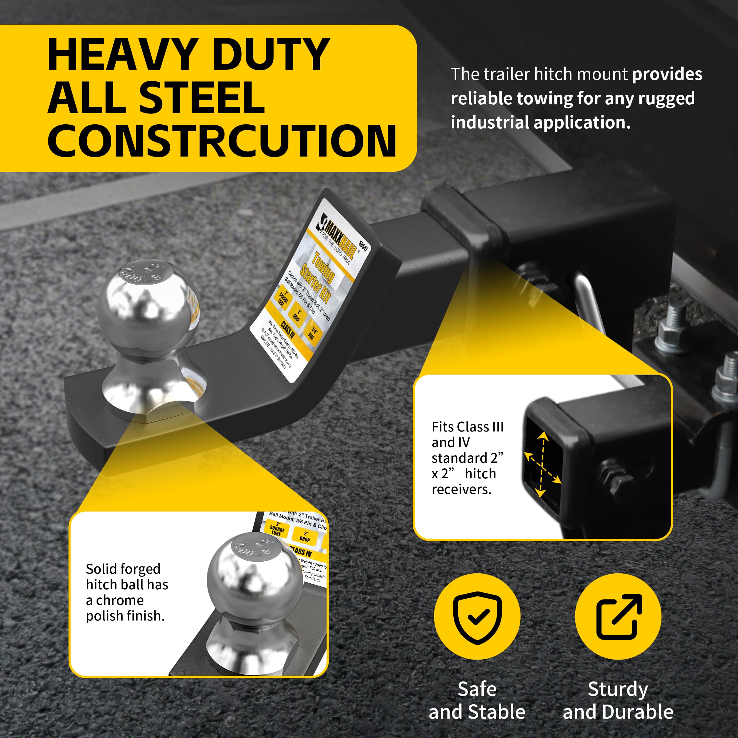 MaxxHaul mounted on truck receiver showing compatibility and easy installation benefit