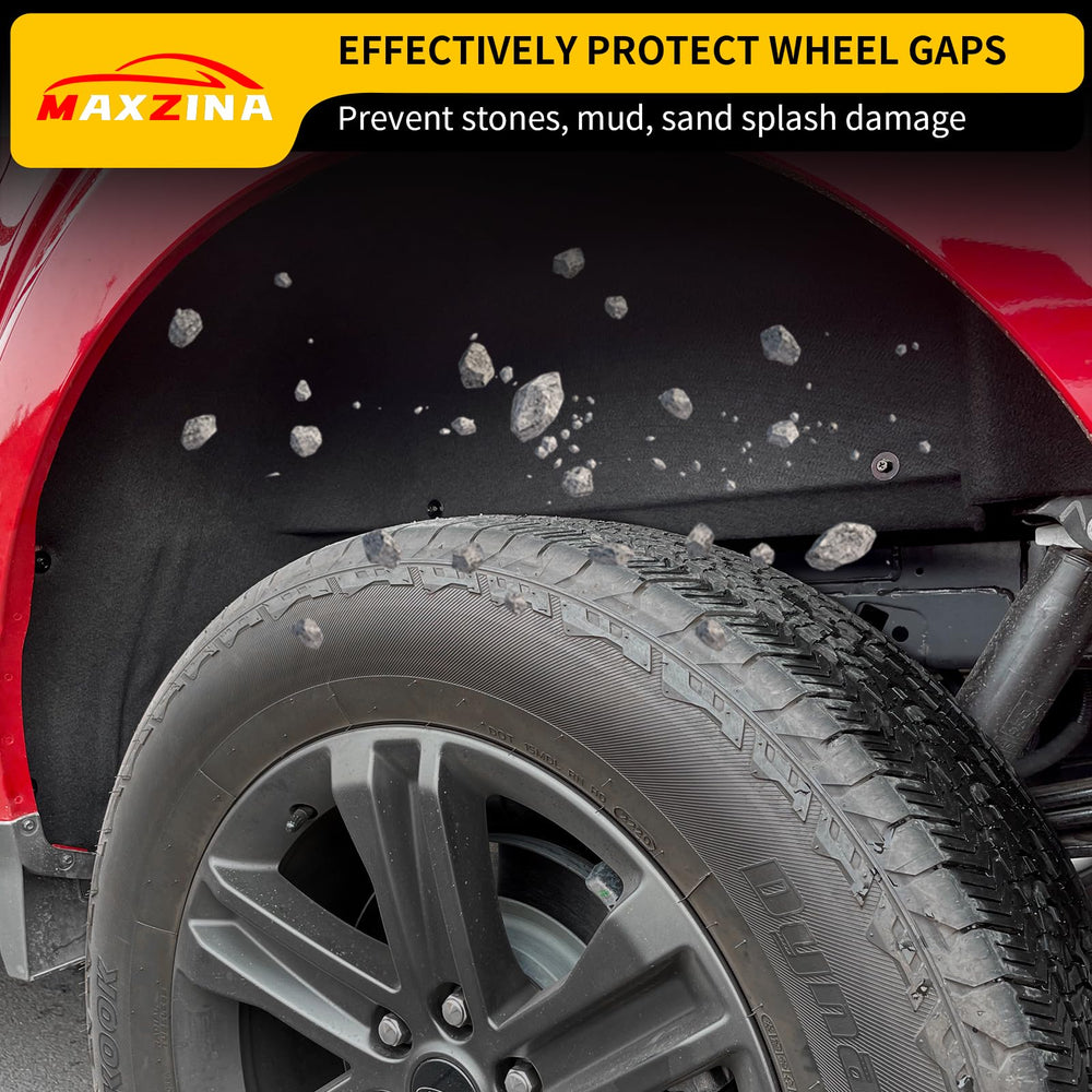 Maxzina liner beside wheel to show scale and coverage for confidence