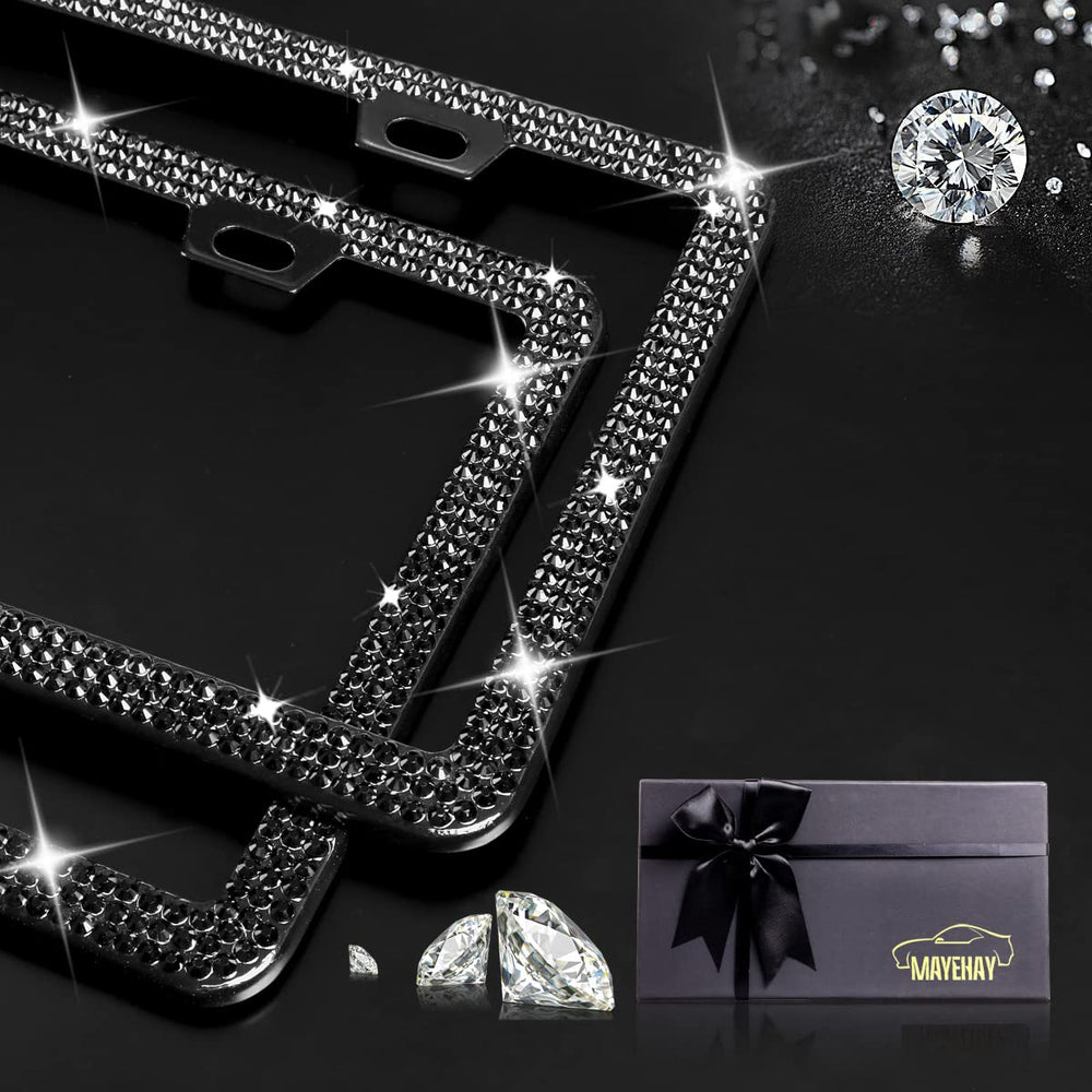 MAYEHAY license plate frame mounted on vehicle front boosting vehicle style