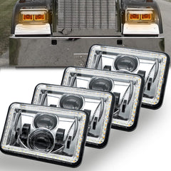 MAYELLO front packaging showing four 4x6 LED headlights and harnesses for easy upgrade