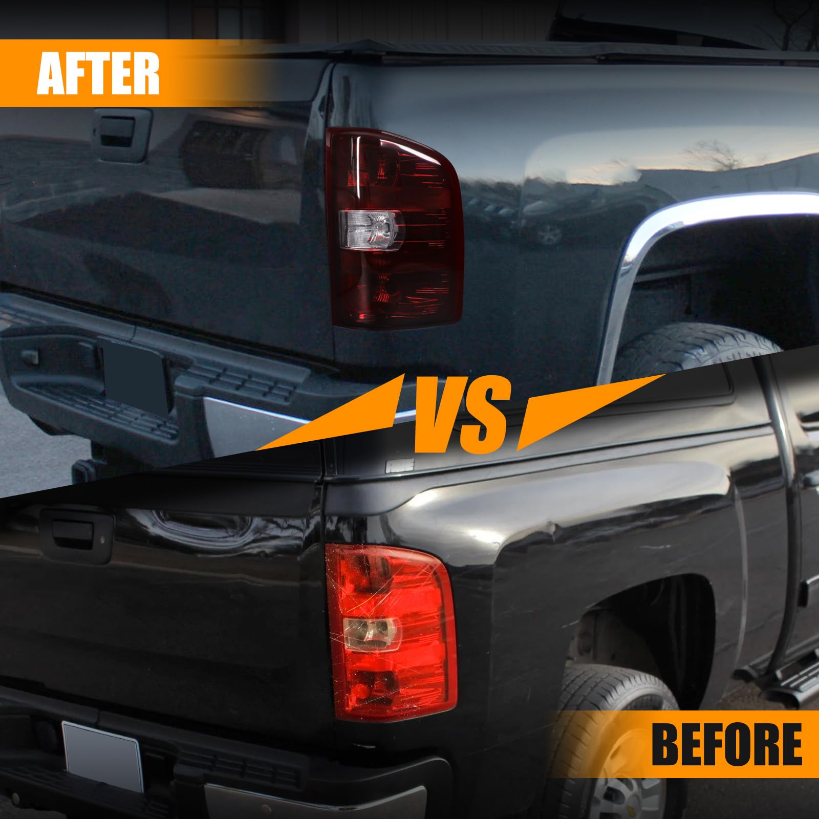 MAYELLO tail light aligned in vehicle gap for precise OEM fit