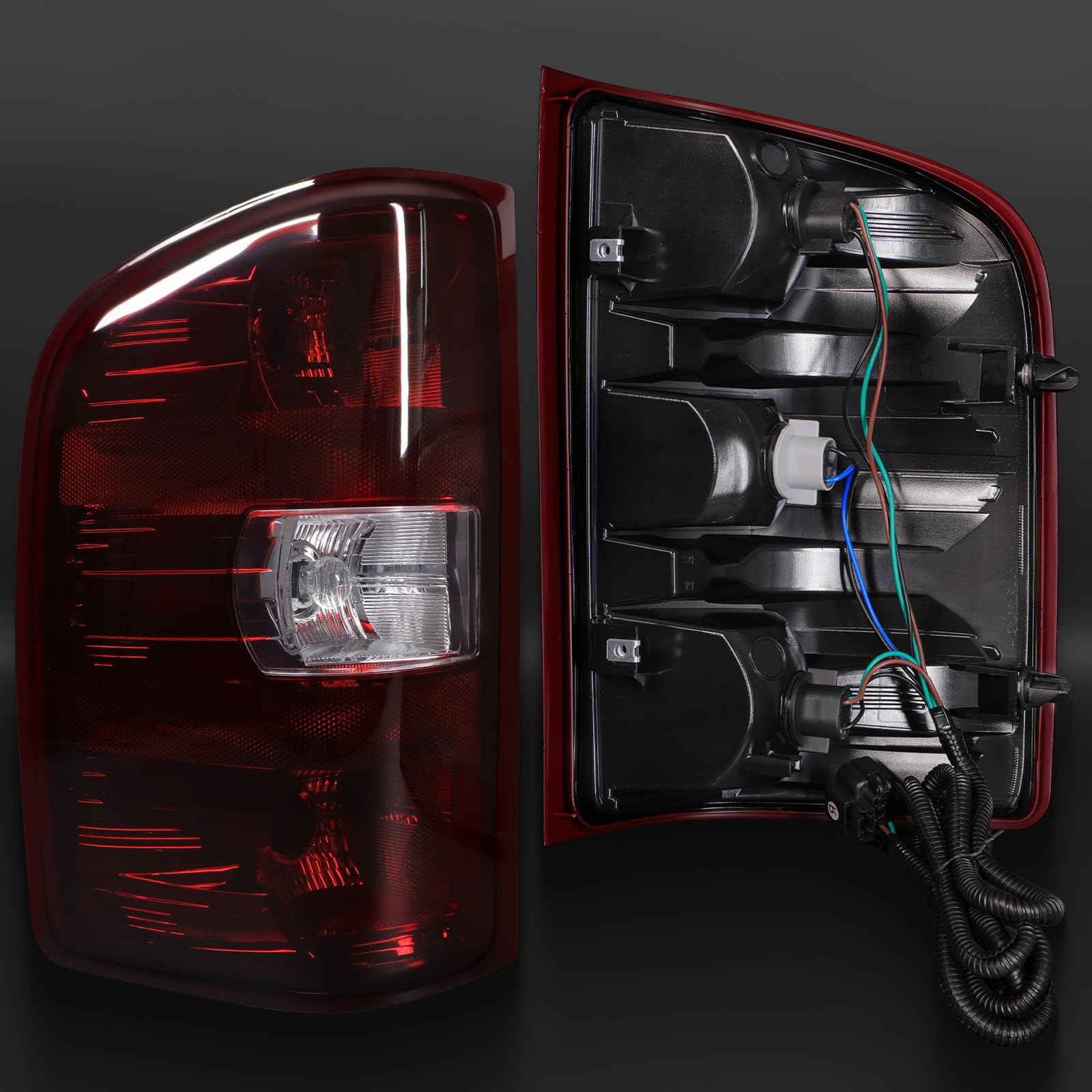 MAYELLO rear view displaying wiring harness and plug-and-play benefit