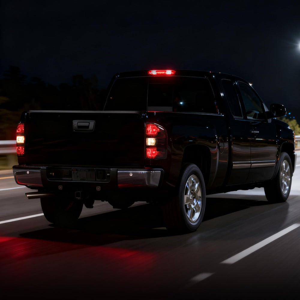 MAYELLO tail lights on truck during night drive enhancing rear visibility