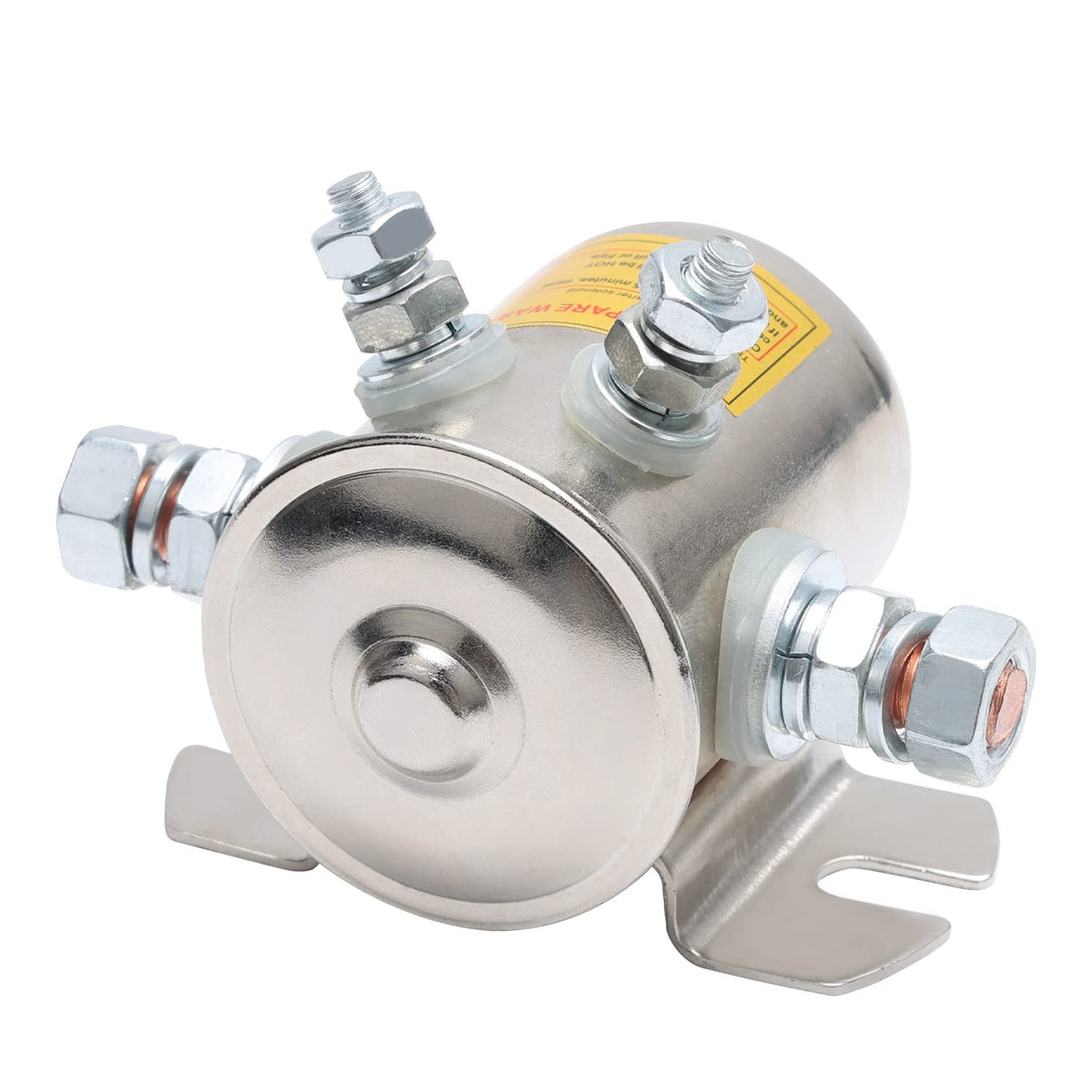 MaySpare front view of solenoid showing compact starter assembly and fit