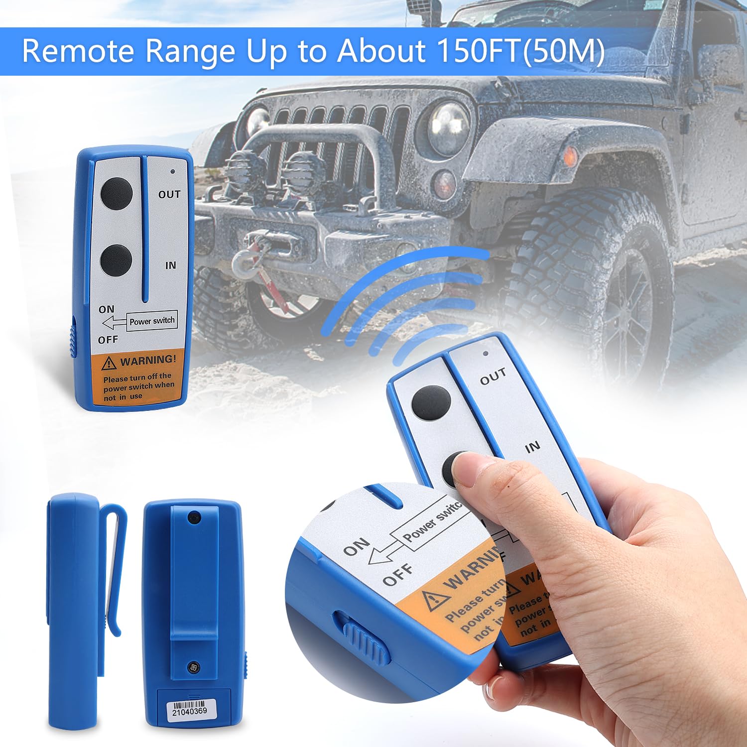 MaySpare lifestyle shot with truck winch operation highlighting hands‑free positioning benefit