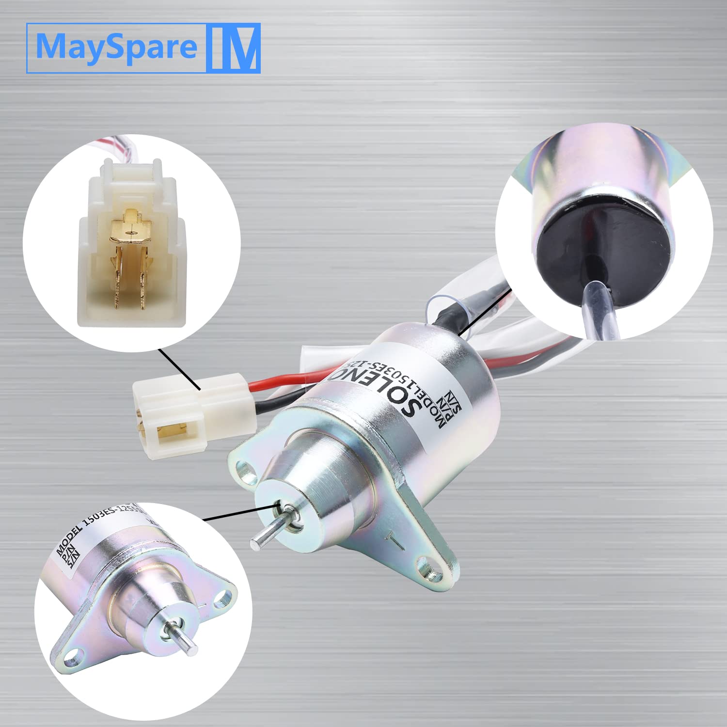 MaySpare plunger close-up highlighting 25mm travel and durable seal