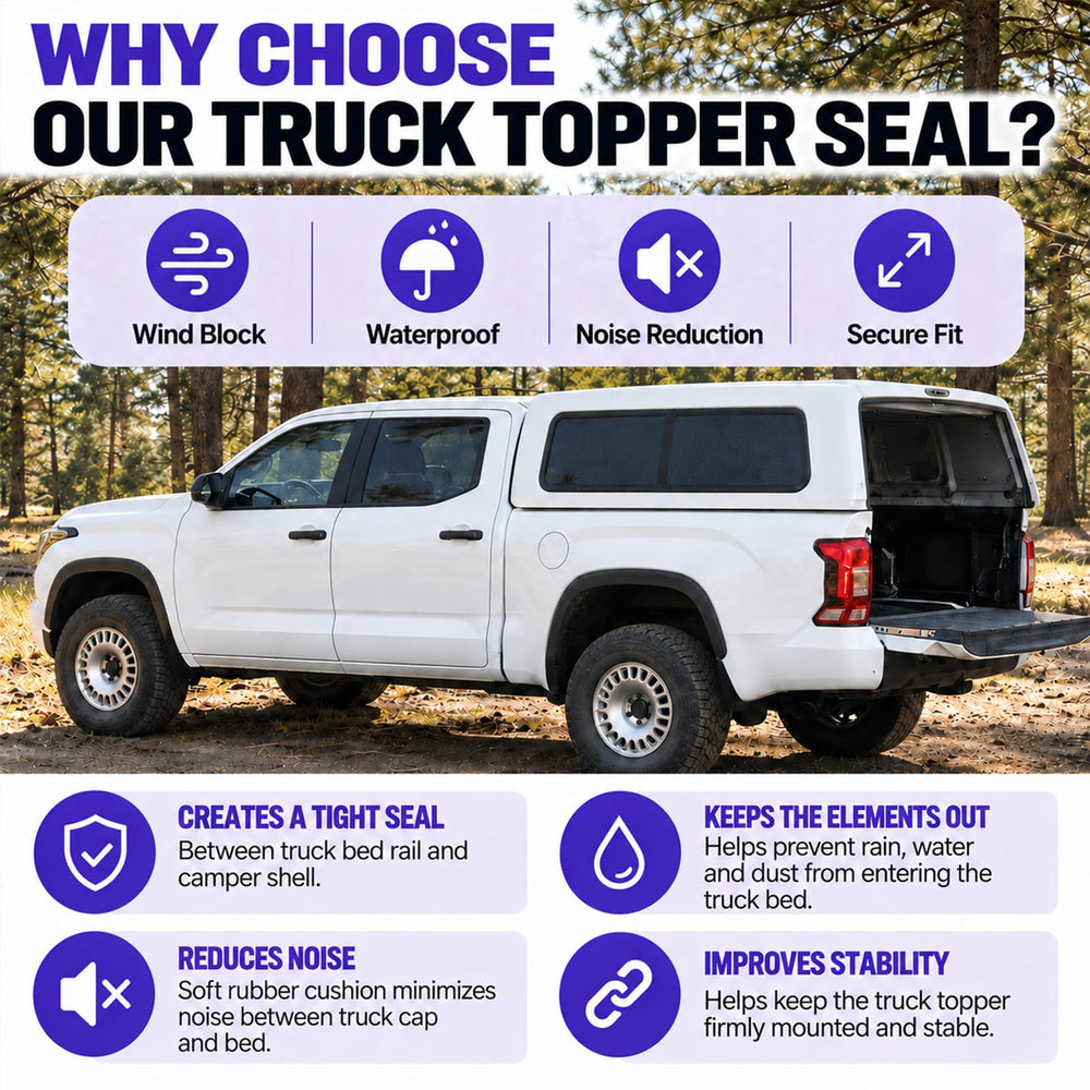 MCCKLE on a truck with camper shell improving security and blocking road noise