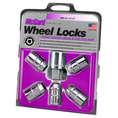 McGard 24538 front view showing set of five locks and key for secure protection