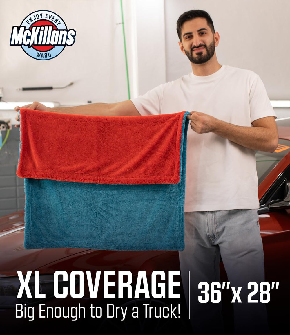 McKillans dual-color towel separating dirty and clean panels to avoid contamination