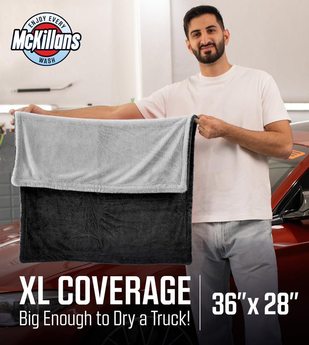 McKillans dual color towel drying car hood keeping panels separate benefit