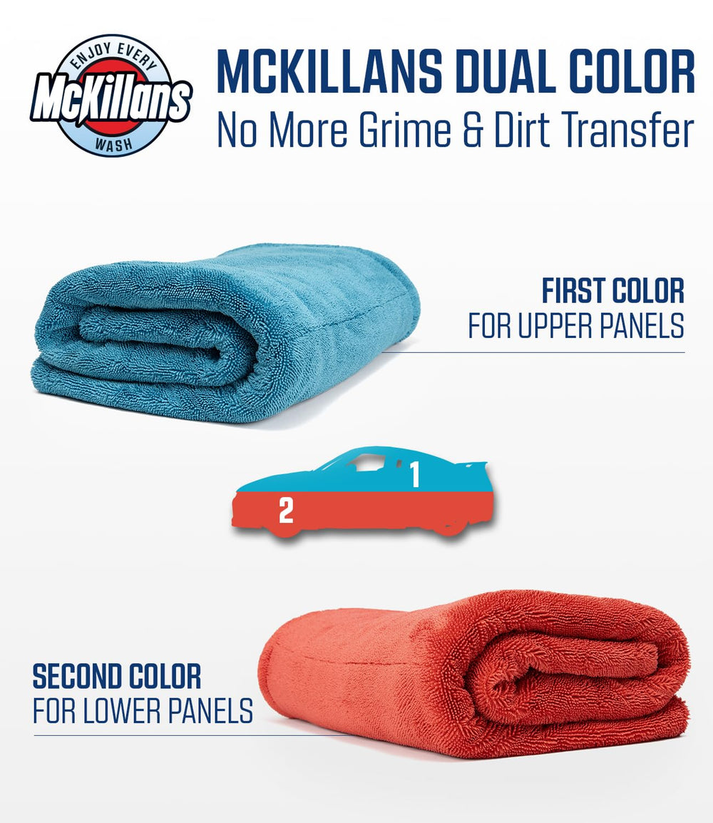 McKillans towel in use drying an SUV roof for streak-free, efficient drying