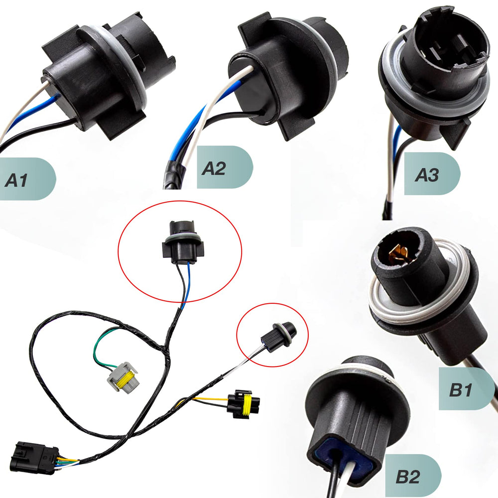 MDEOOSKY harness installed in Malibu headlight assembly demonstrating easy replacement benefit