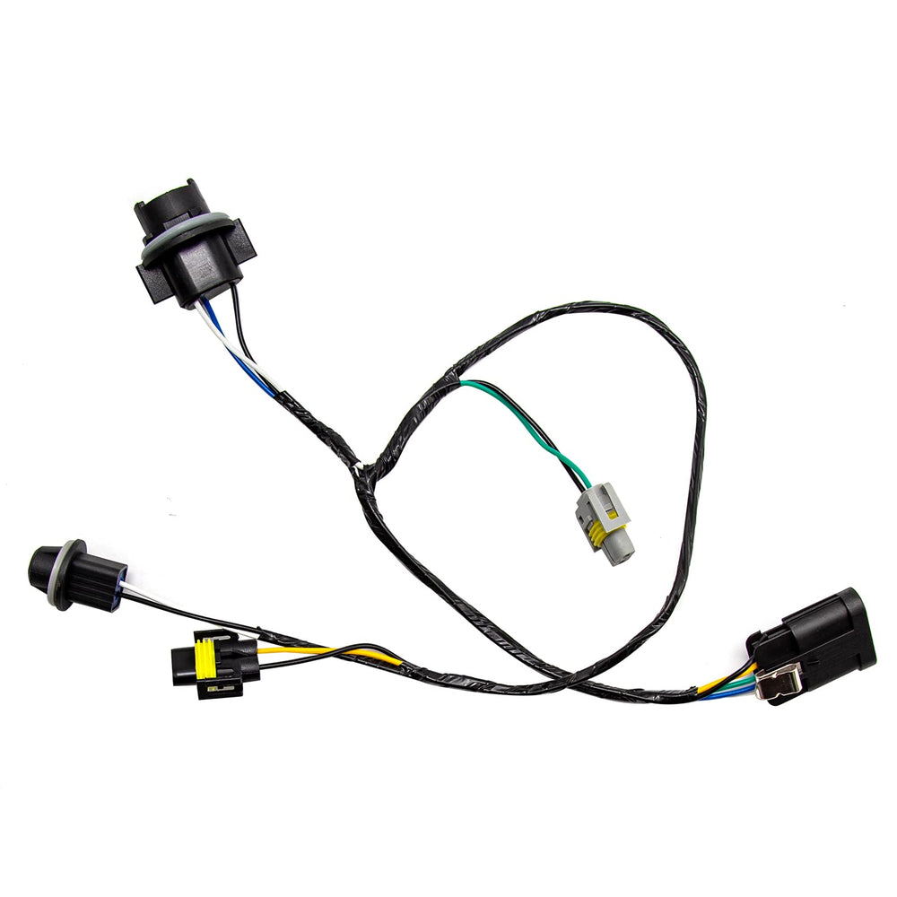 MDEOOSKY harness in a garage setting being installed, showing DIY-friendly benefit