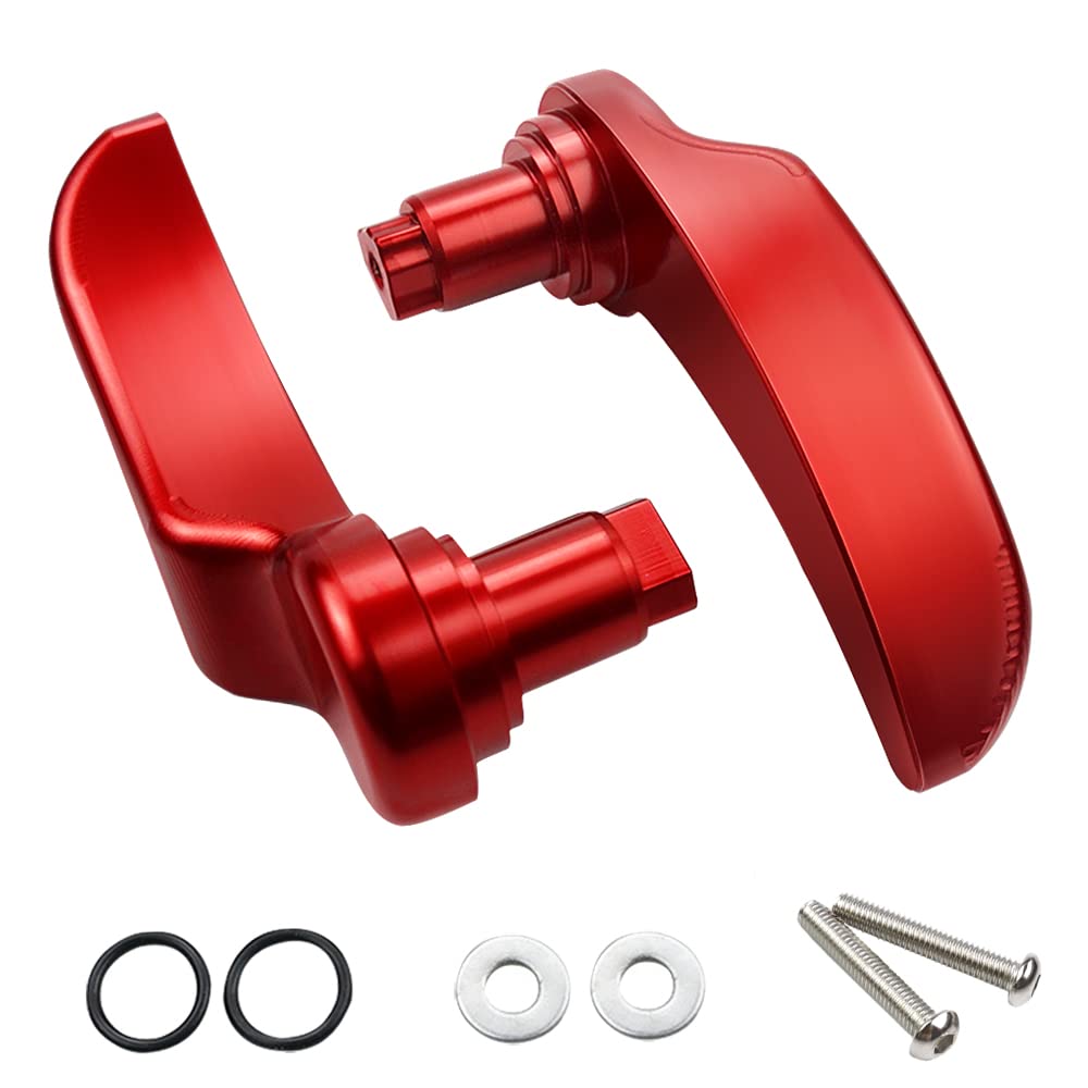 MDPROMCP front view of red latch levers showing fit and finish, improves appearance