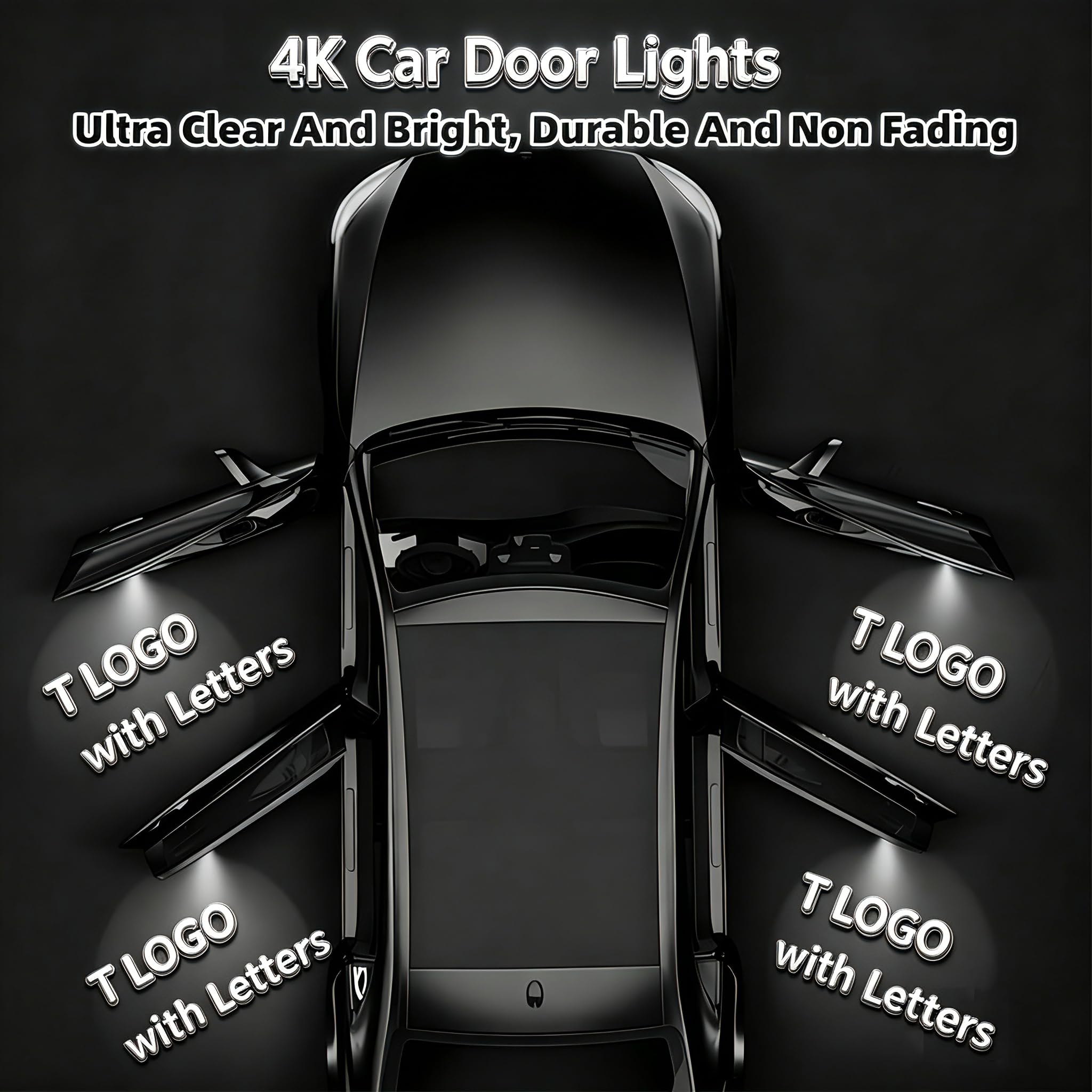 Meagkka installed on Tesla door illustrating improved entry visibility