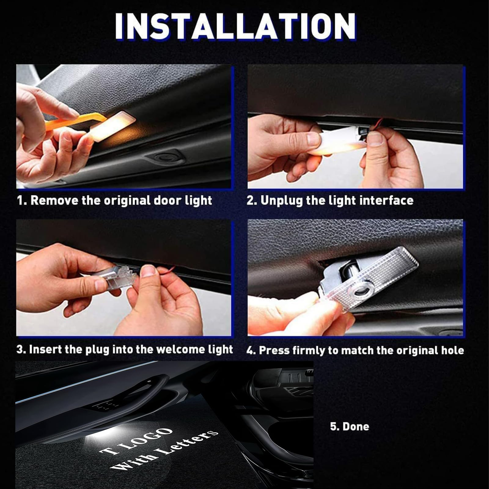 Meagkka wiring connector detail showing plug-and-play installation benefit