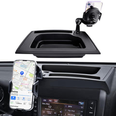 MEALAM front tray installed on Jeep Wrangler shows sturdy dashboard storage and secure hold