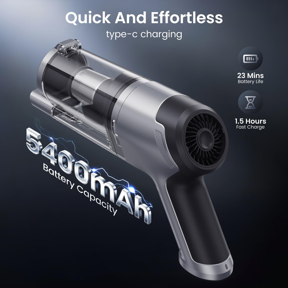 Mecanto cleaning car interior removing crumbs and pet hair for tidy vehicle