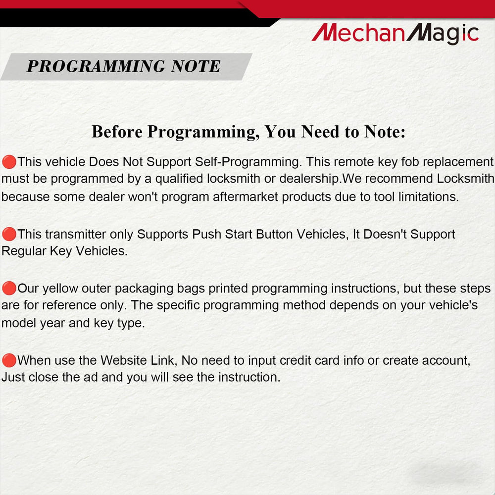 MechanMagic back shell label showing part numbers and compatibility benefit