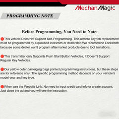 MechanMagic back shell label showing part numbers and compatibility benefit
