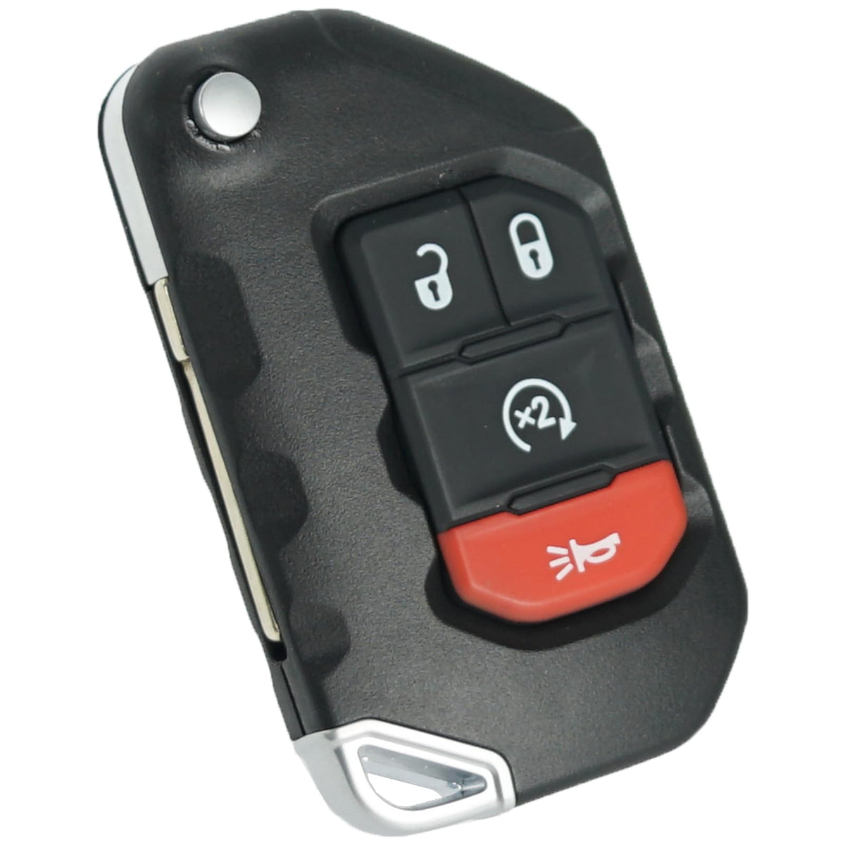 MechanMagic front view key fob showing buttons, quick replacement benefit