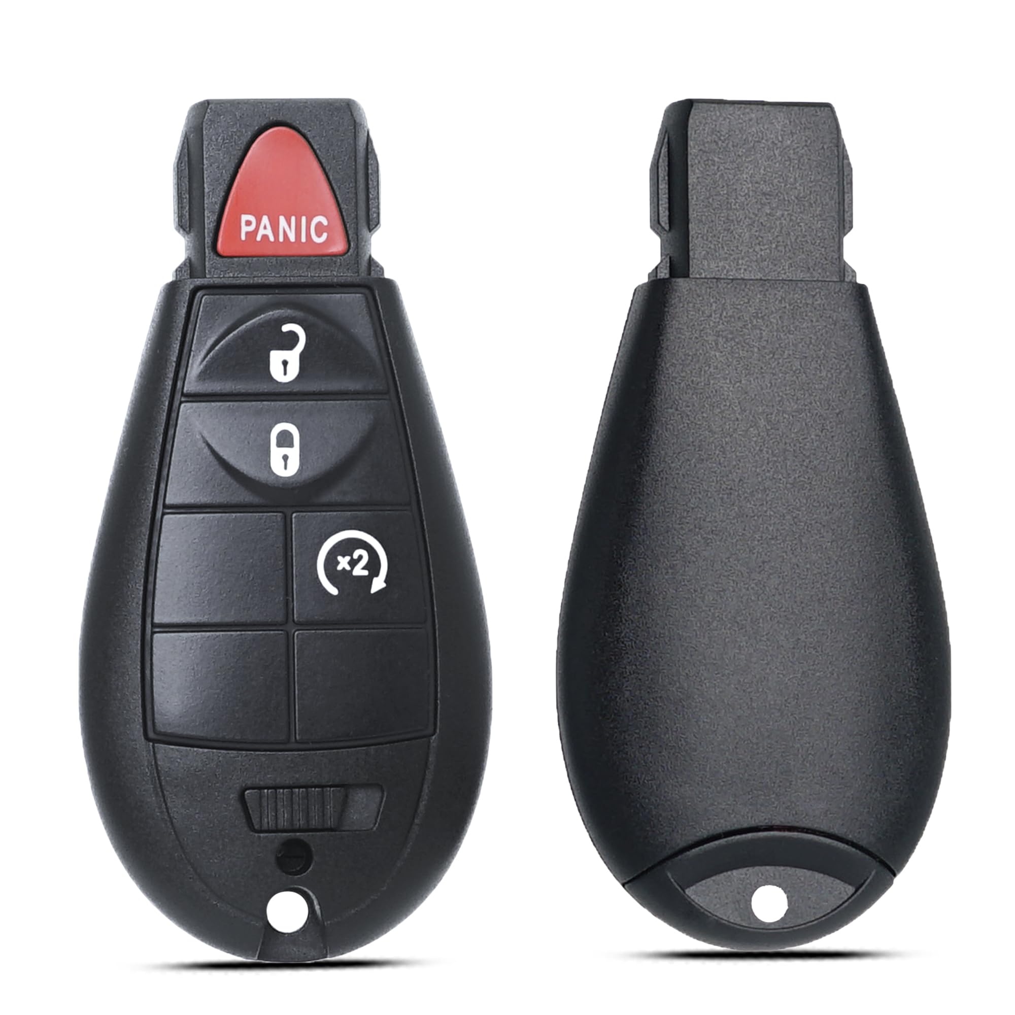 MechanMagic remote inserted near vehicle keyhole to illustrate installation intent and convenience benefit