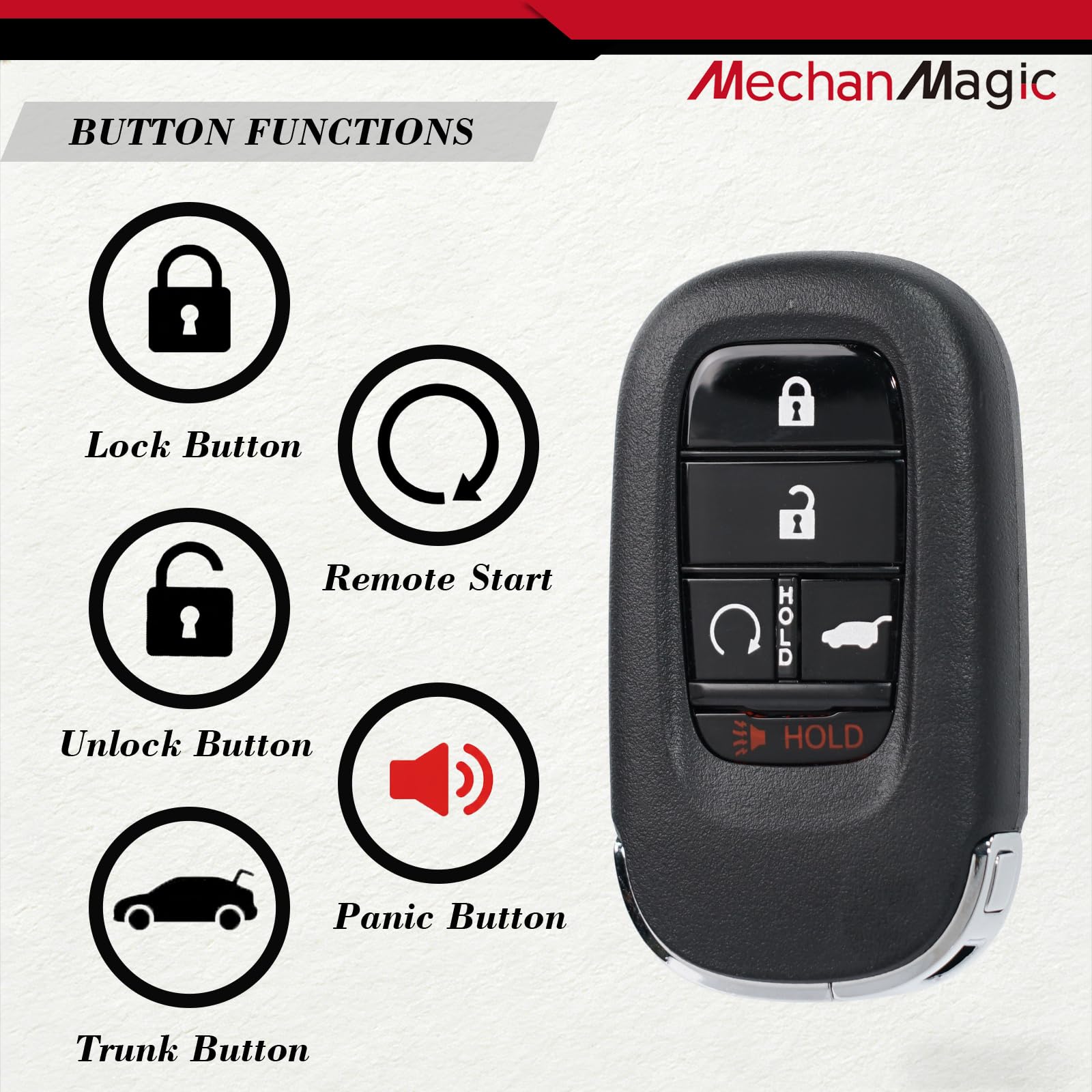 MechanMagic key fob with battery installed ready for locksmith testing