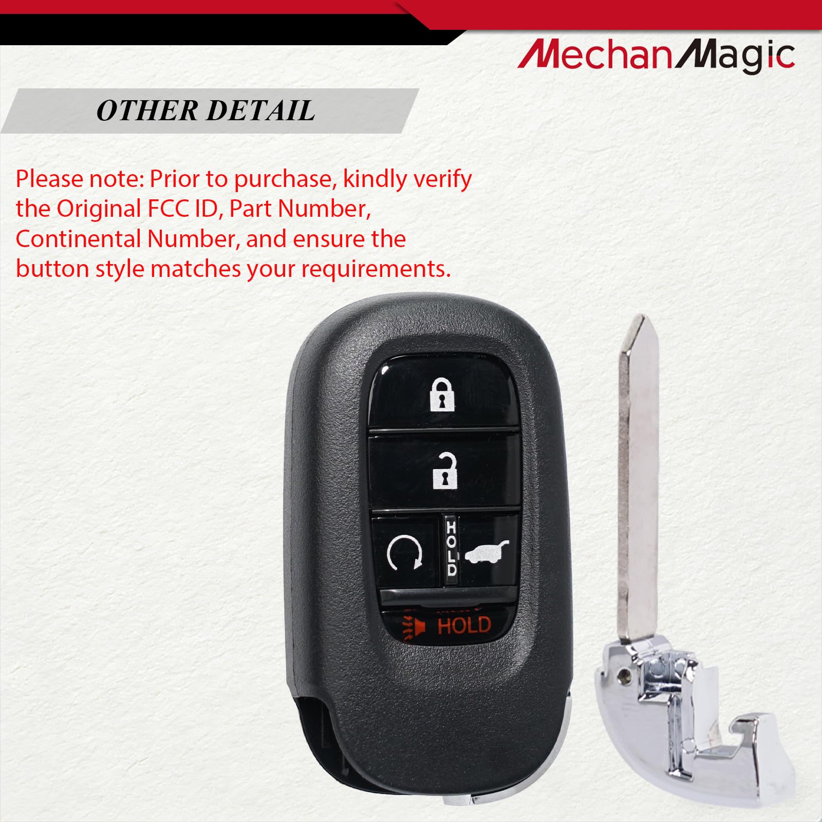 MechanMagic key fob held near car door illustrating quick proximity access