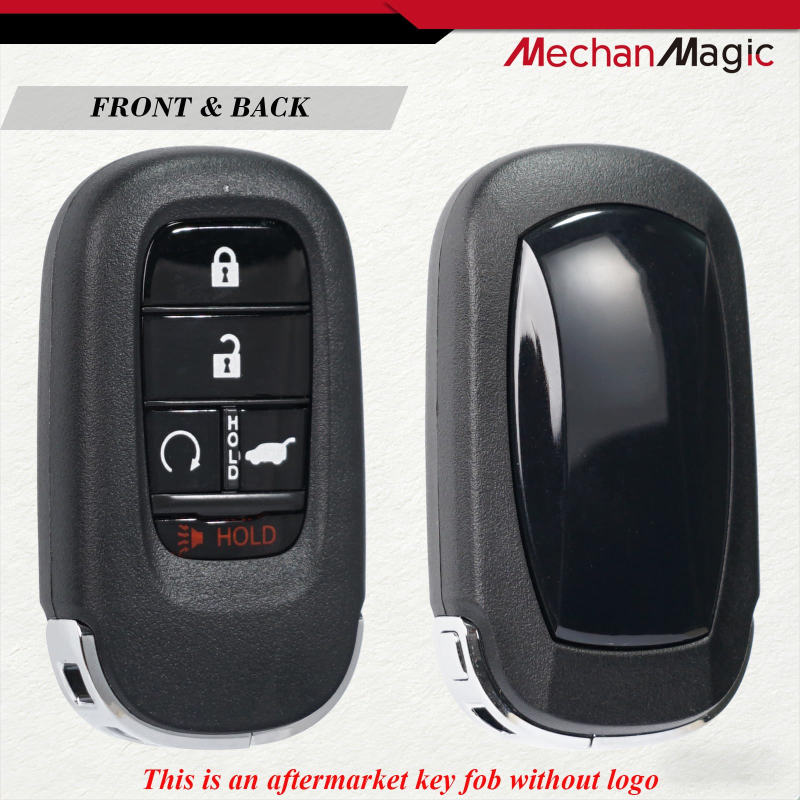 MechanMagic fob next to ruler to show compact size and accurate fit