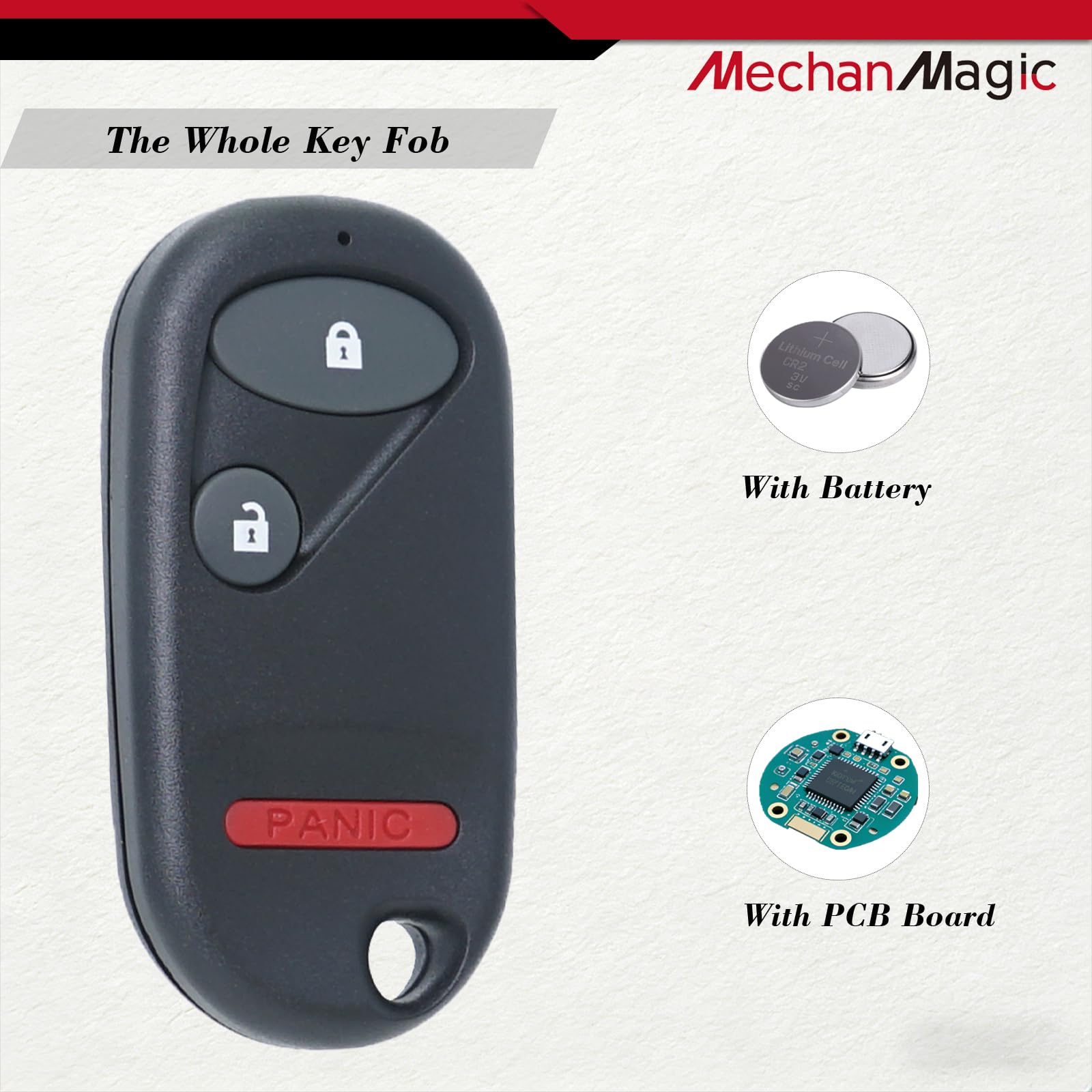 MechanMagic side profile next to metal key, compact size and OEM-style form factor benefit
