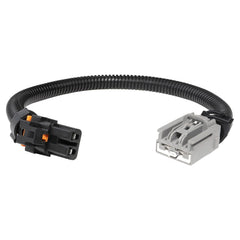 MECMO front connector close-up showing solid fit and easy plug-in benefit