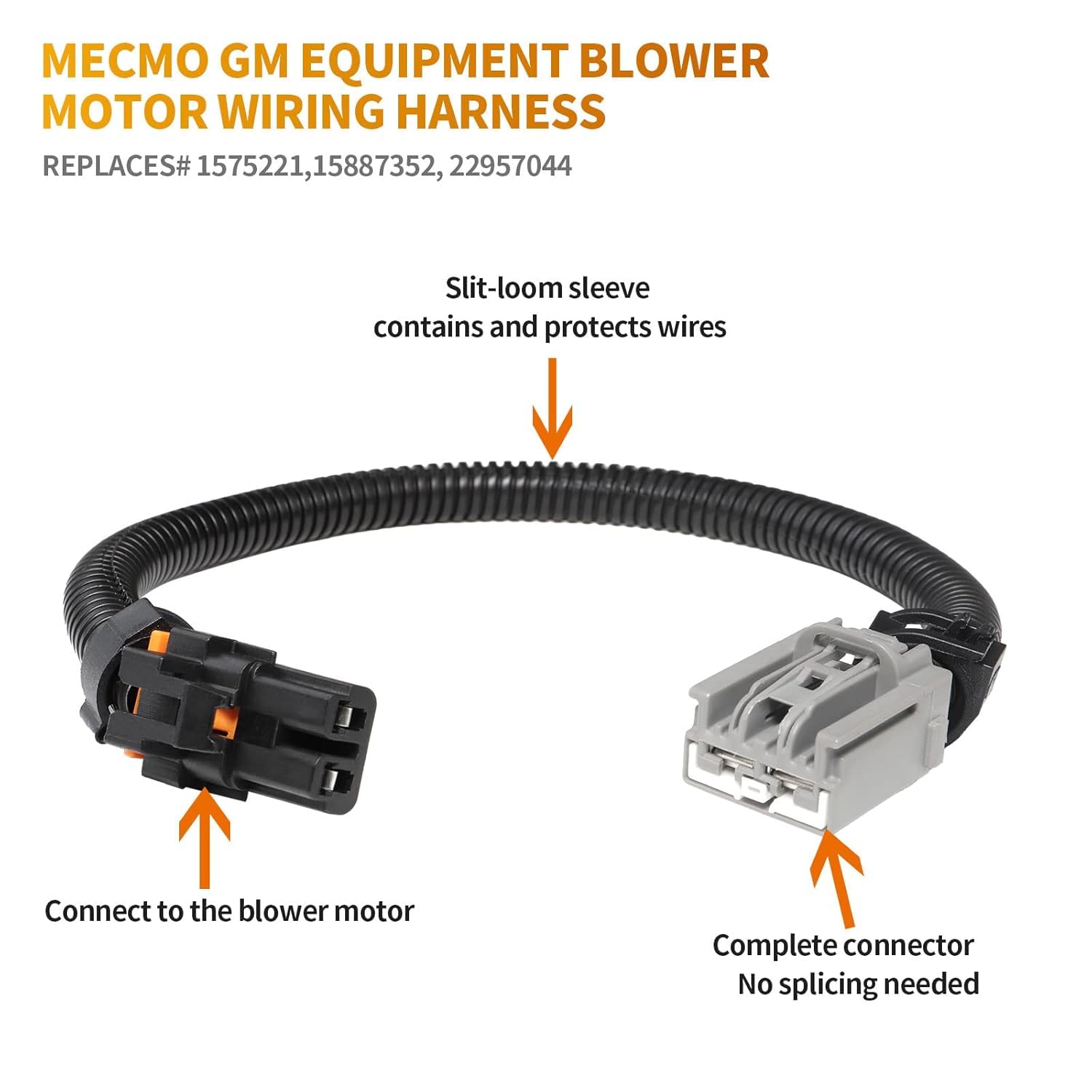 MECMO full 14-inch harness laid flat demonstrating correct length benefit