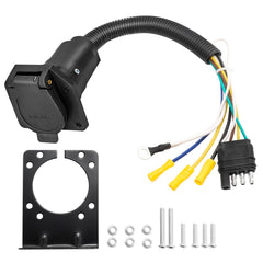MECMO front view 7-way socket showing easy access and secure connection