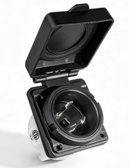 MECMO front flanged inlet installed flush showing neat exterior finish and secure mount
