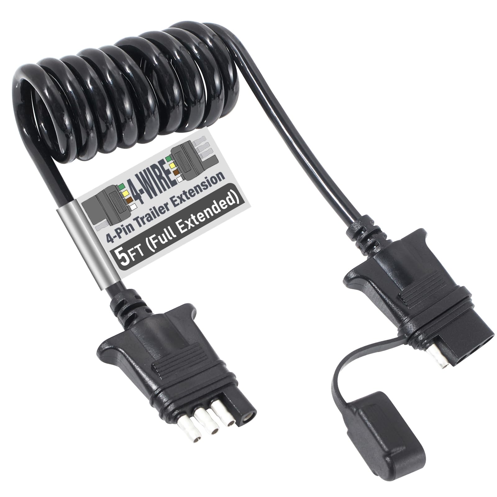 MECMO front view of 4-pin flat connector showing easy plug-in benefit