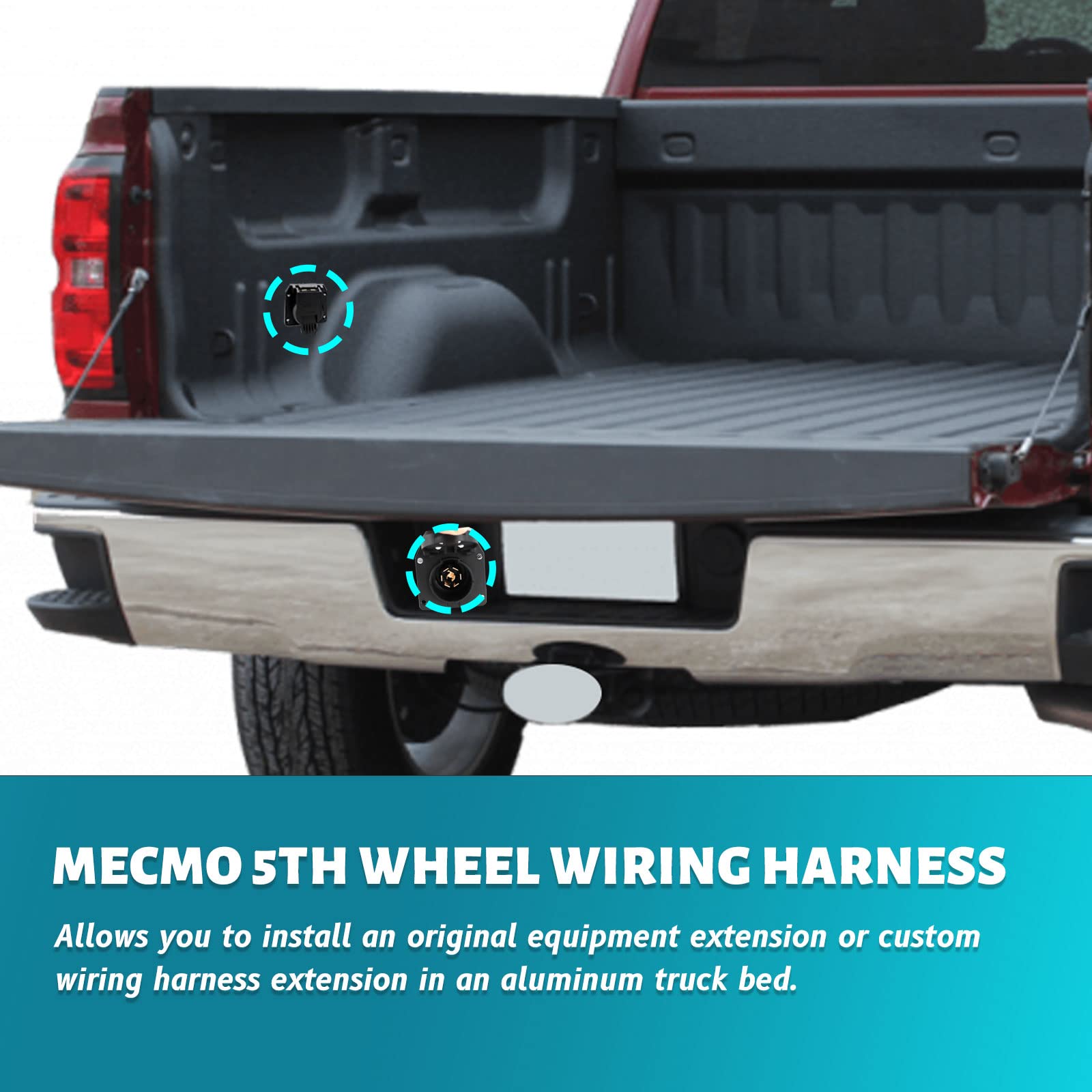 MECMO extension connected to a fifth-wheel trailer demonstrating quick hookup