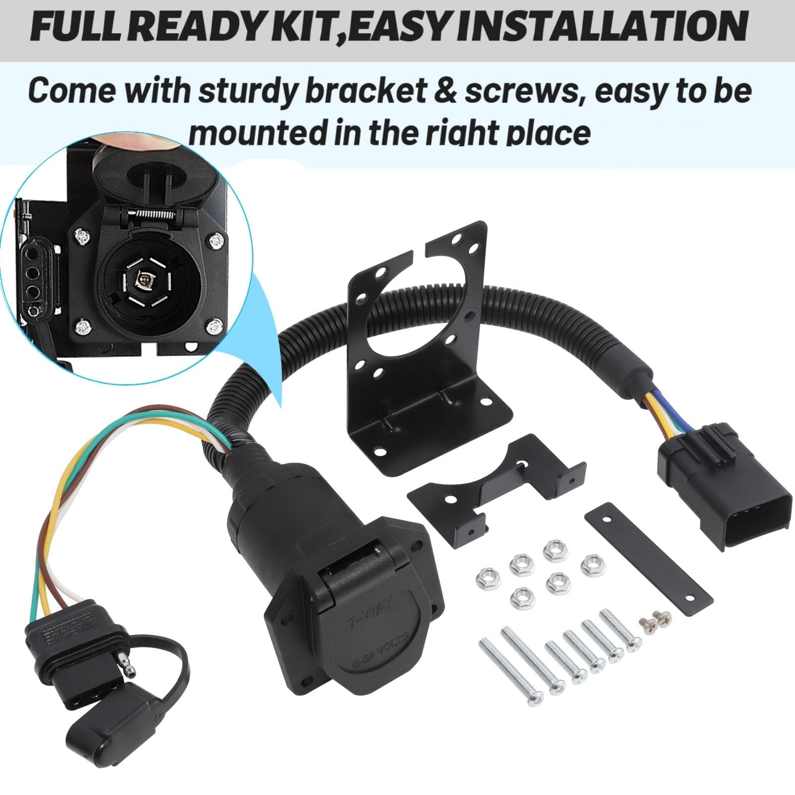 MECMO mounting bracket and hardware laid out for simple bolt-on installation