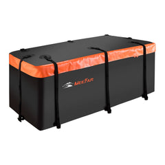 MeeFar front view on hitch basket showing secure load protection