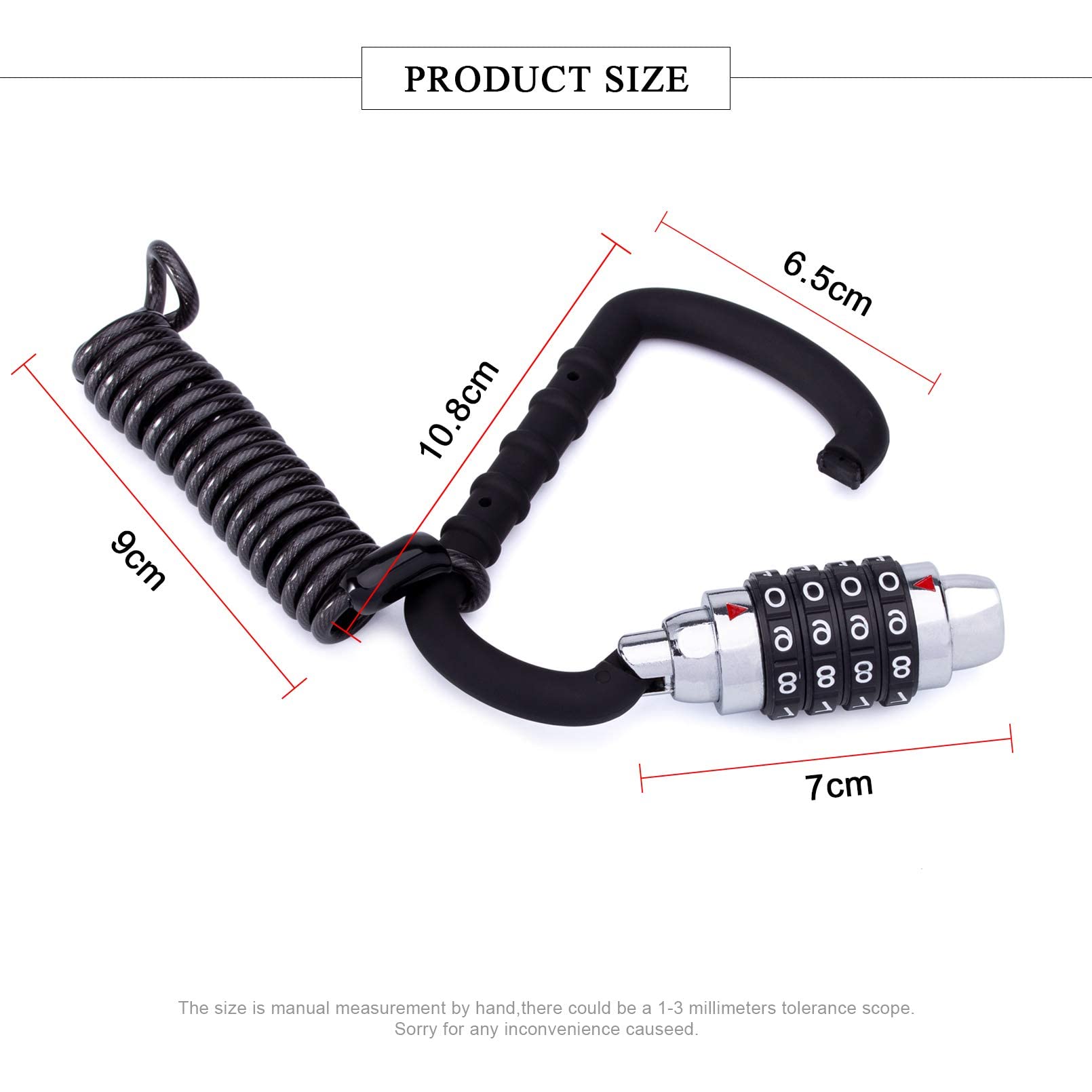MEETLOCKS PVC-coated cable texture protecting helmet and bike finish