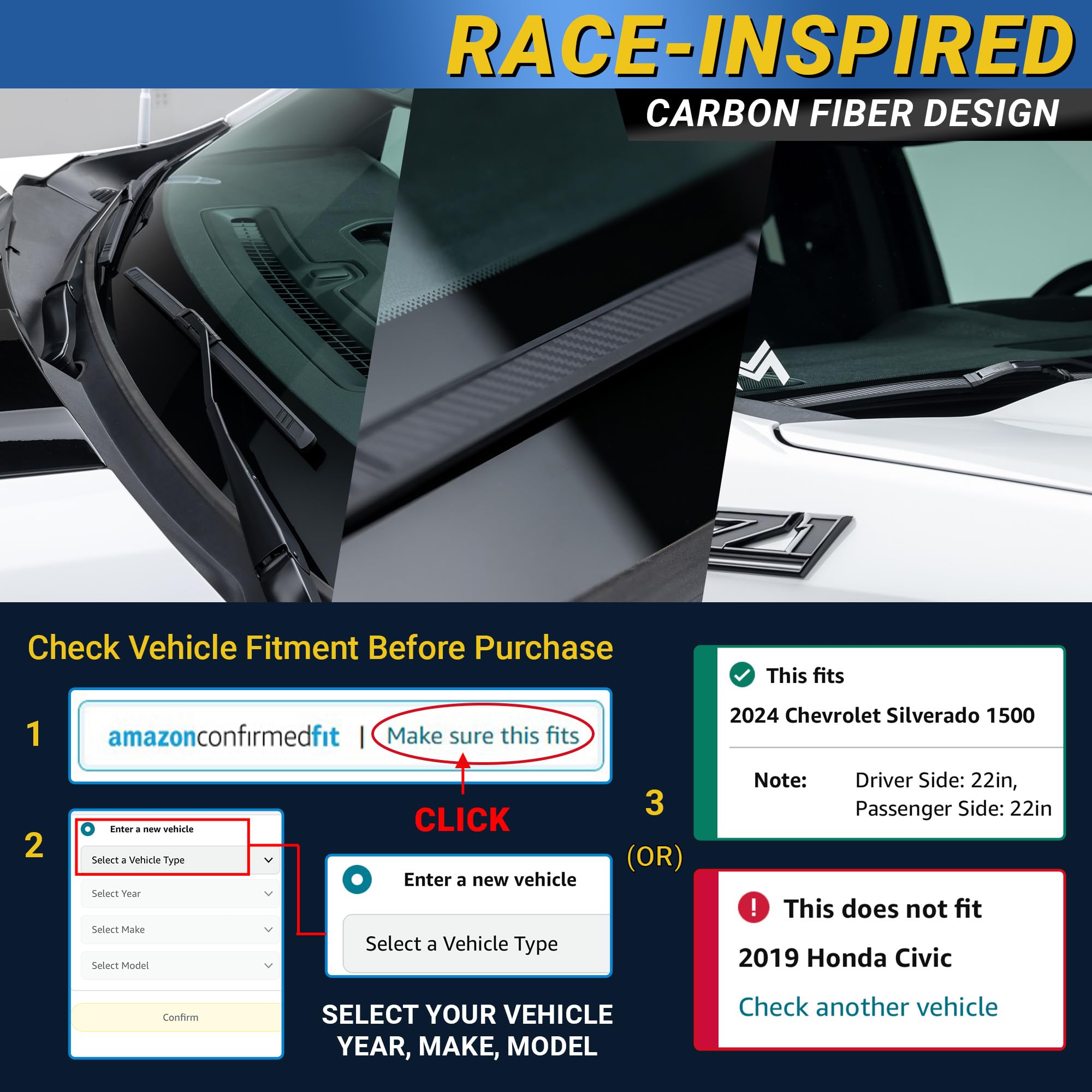 Mega Racer carbon fiber design profile adding sporty style benefit