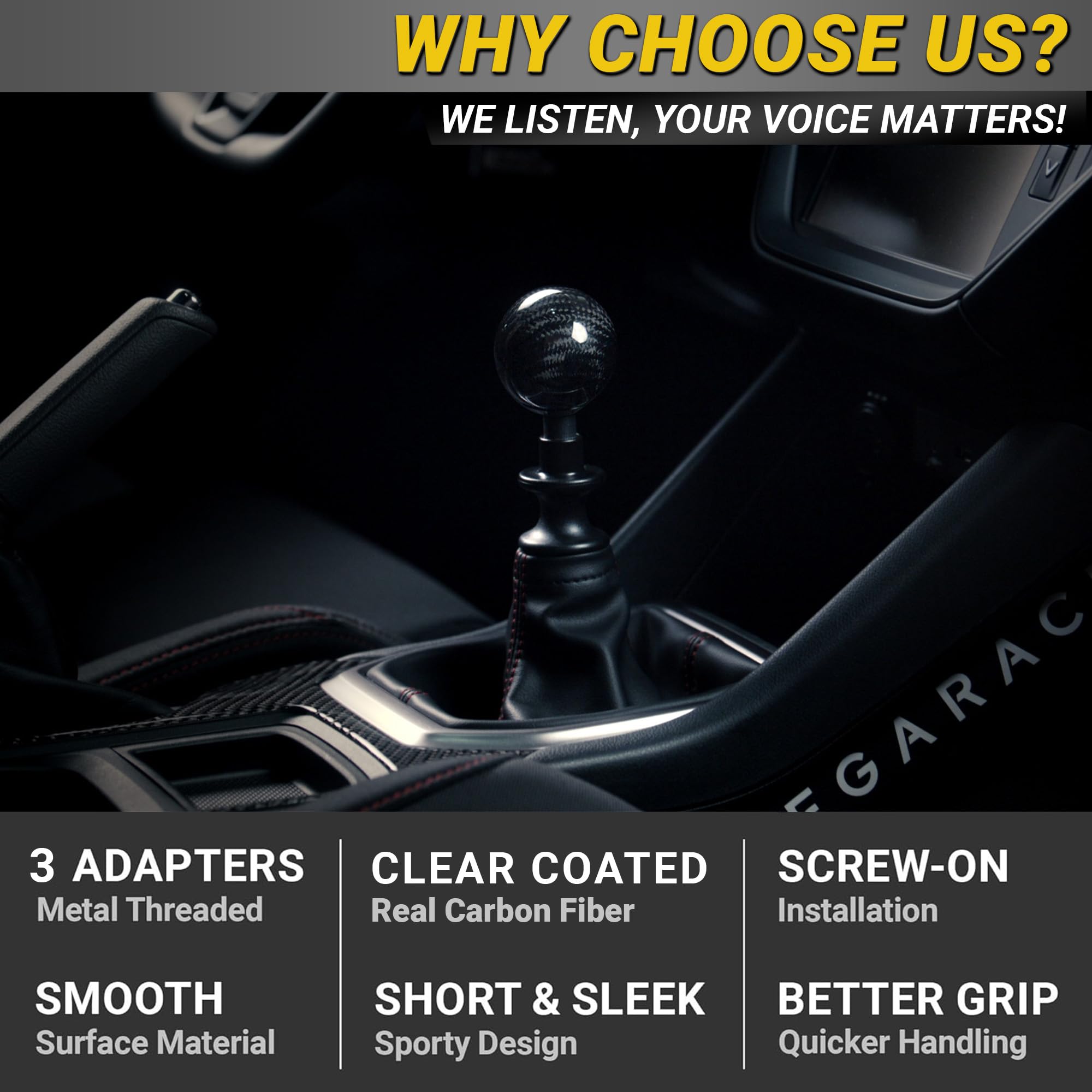 Mega Racer hand gripping knob showing ergonomic control benefit