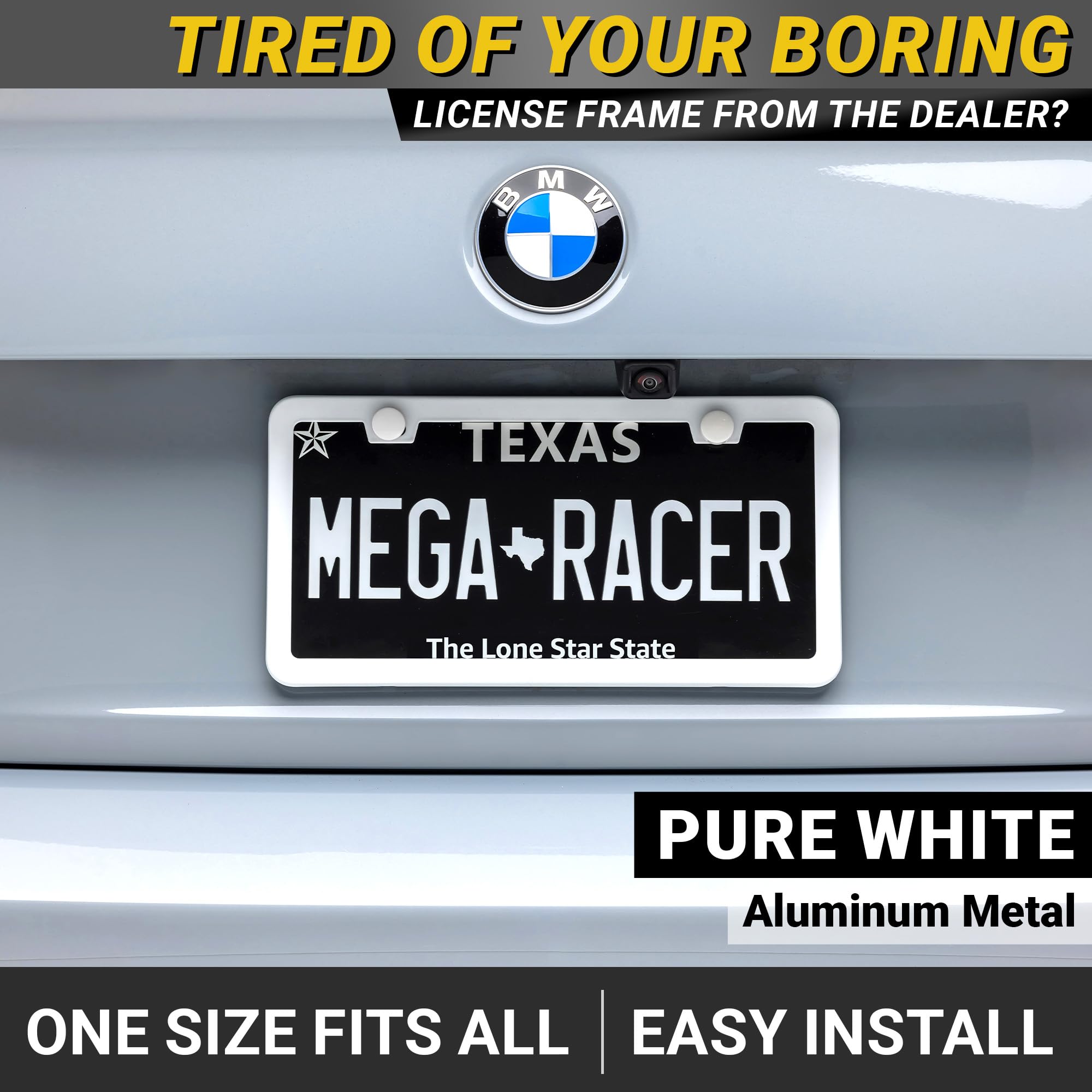 Mega Racer full hardware kit laid out with screws, caps, and washers for easy fit