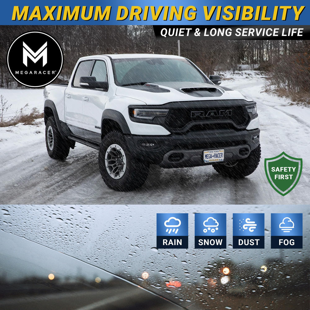 Mega Racer weighted 304ES stainless flexure detail providing even windshield contact