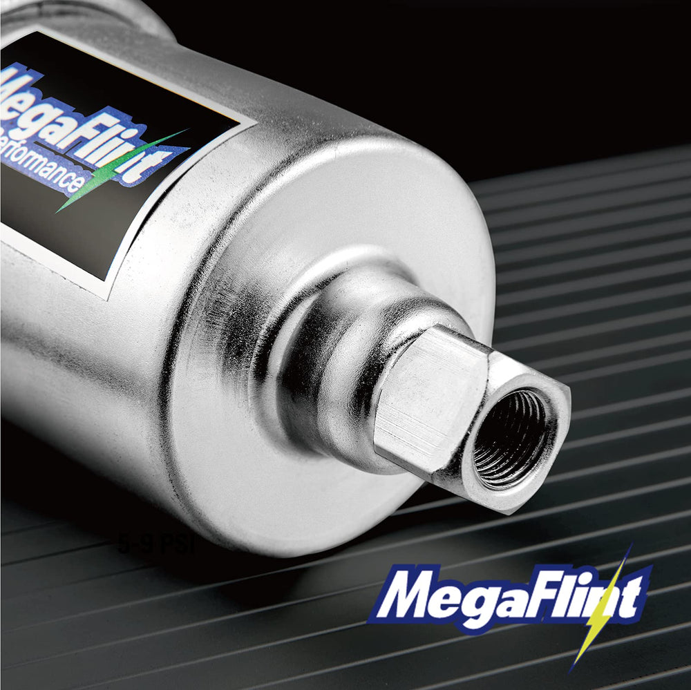 Megaflint side connection detail highlighting easy two-wire hookup