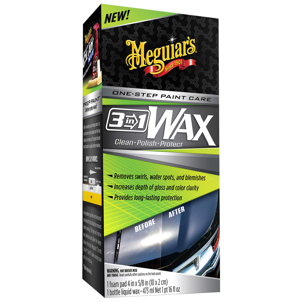 Meguiar's pouring liquid close-up showing easy application and control