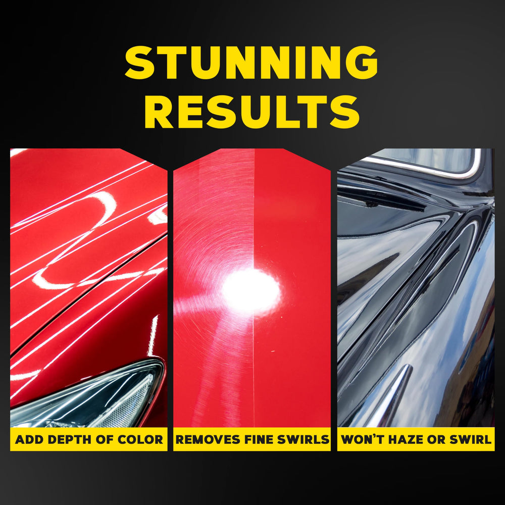 Meguiar's application on foam pad delivering even coverage and swirl removal