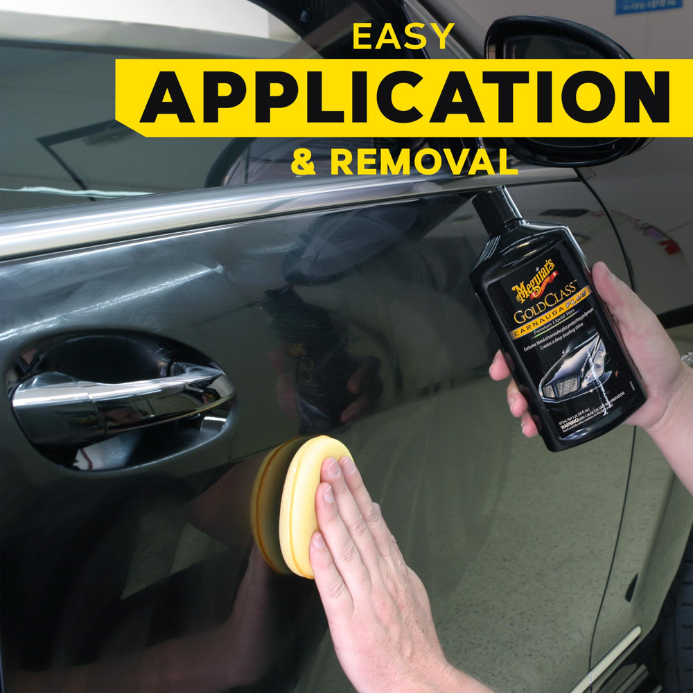 Meguiar's before and after reflection contrast showing deeper gloss benefit
