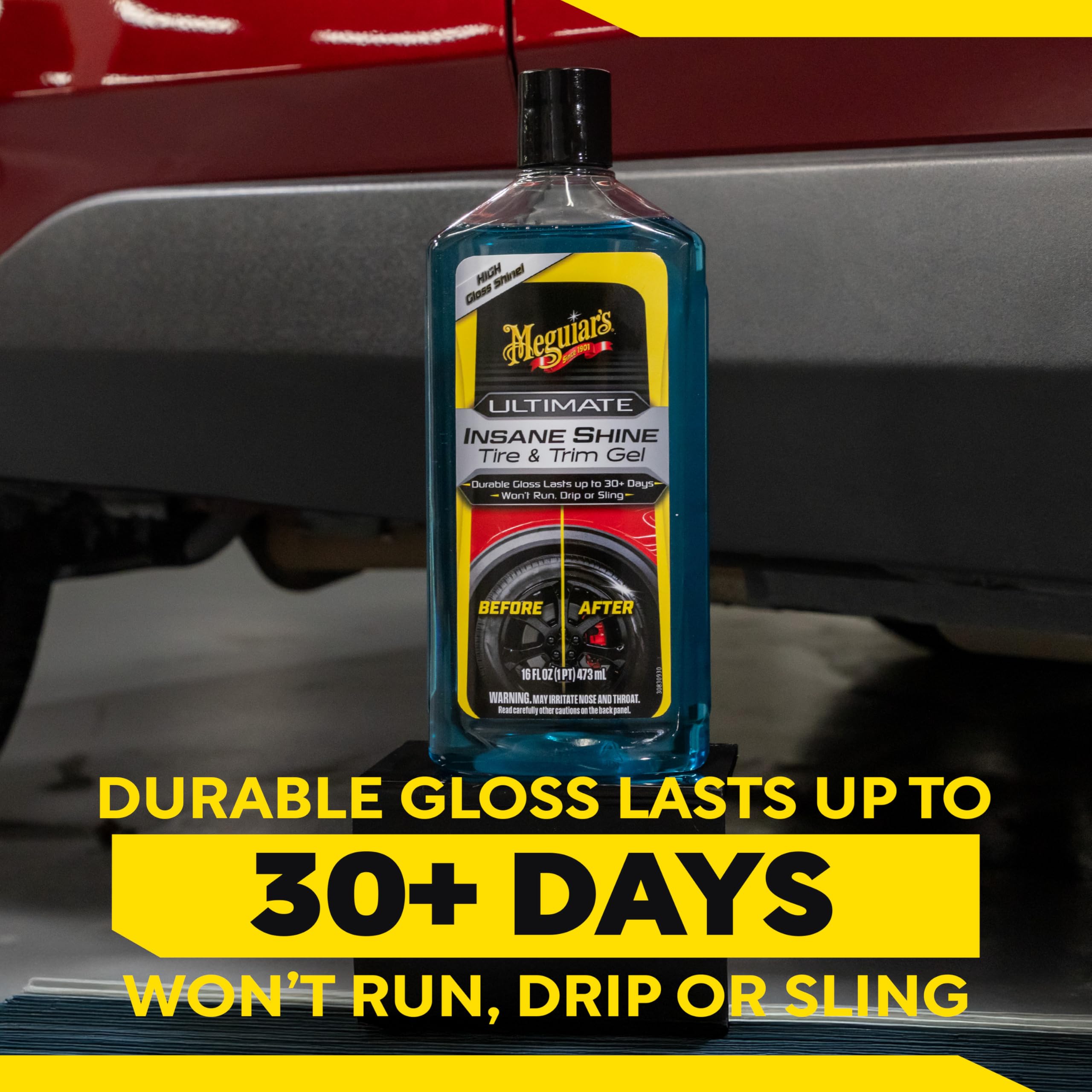 Meguiar's label close-up with ingredients and directions for safe use benefit